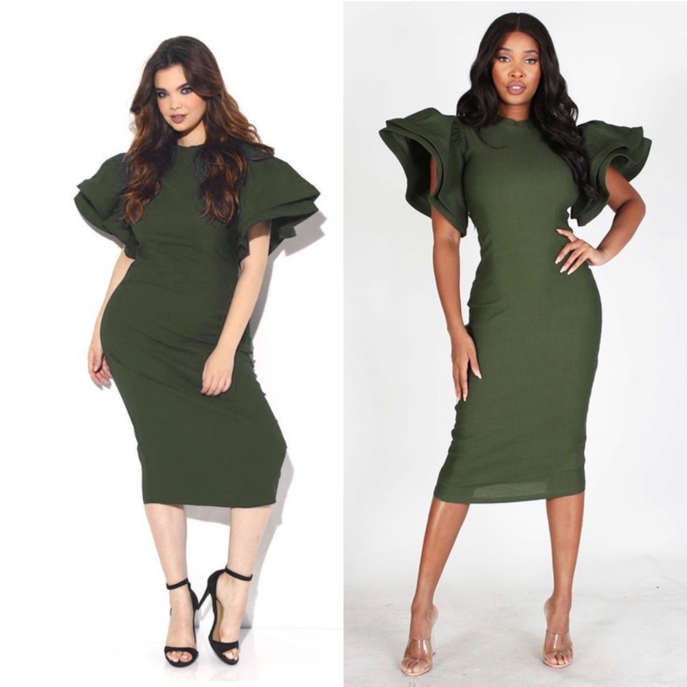 BUTTERFLY COUTURE MIDI DRESS